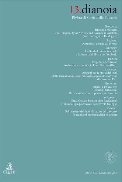 Dianoia Rivista di Storia della Filosofia. n. 13/2008