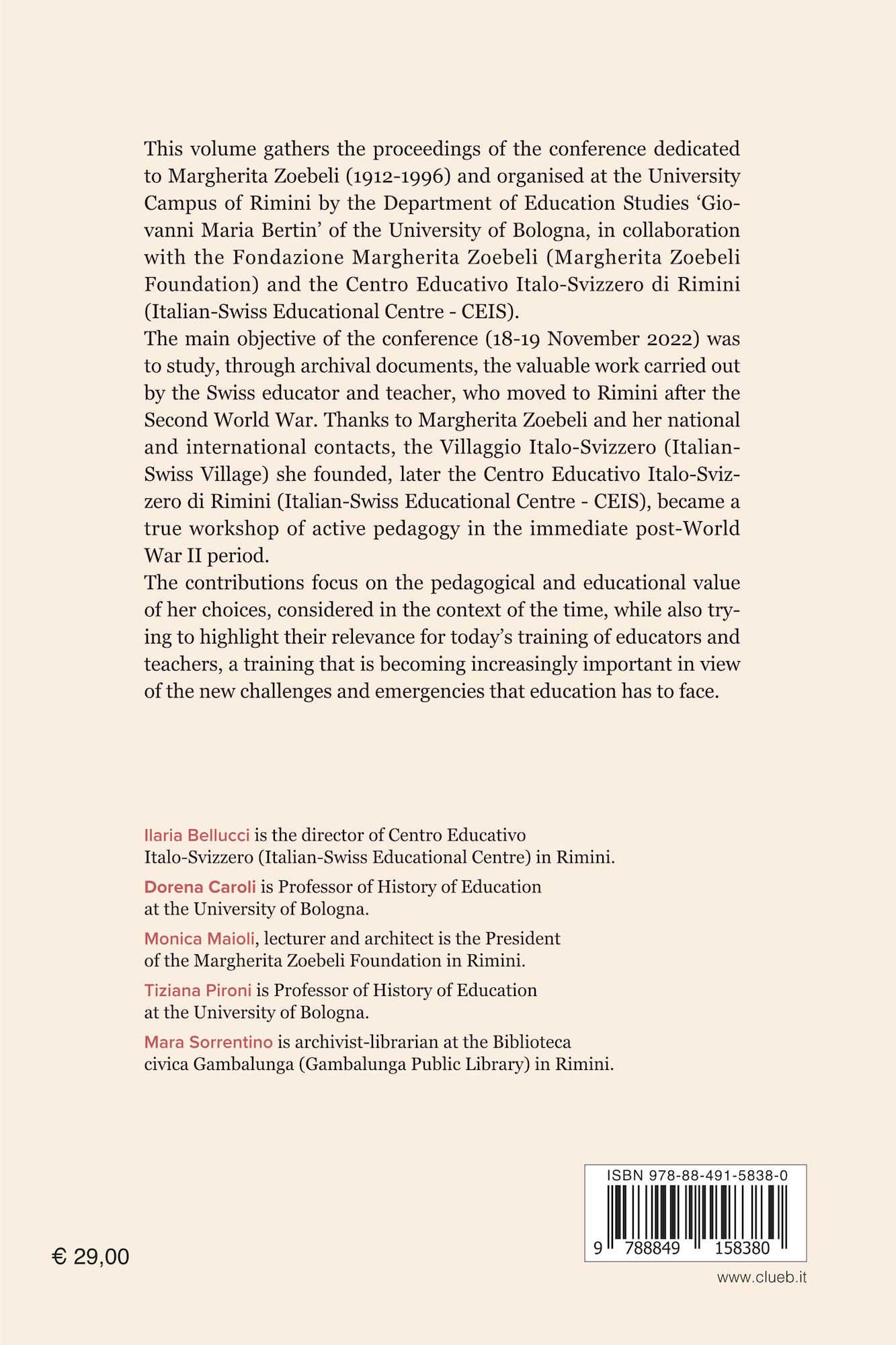 Margherita Zoebeli from Zurich to Rimini. A life devoted to childhood - immagine 2